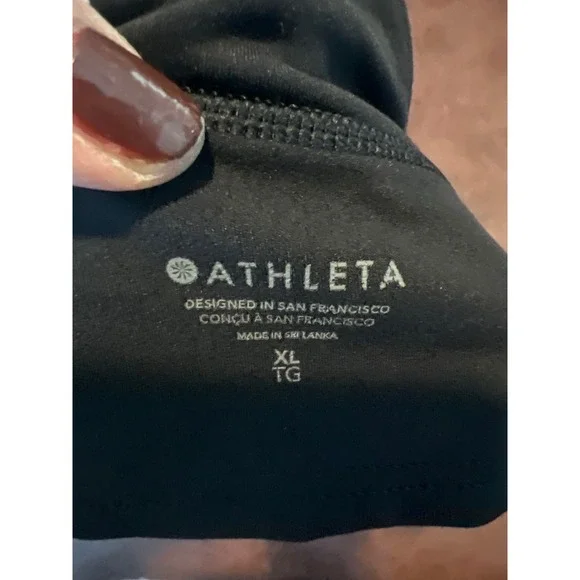 Athleta Black Sports Bra Racerback Full Support XL‎ TG Workout Yoga Activewear - Picture 3 of 4